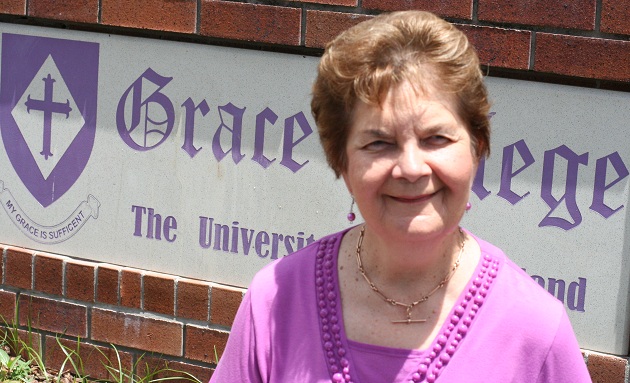 Dr Sue Fairley at Grace College, UQ. Photo by Dianne Jensen