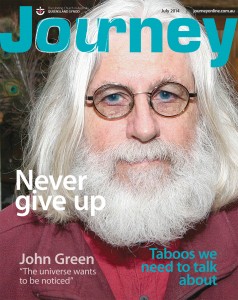 July Journey cover with feature story titles