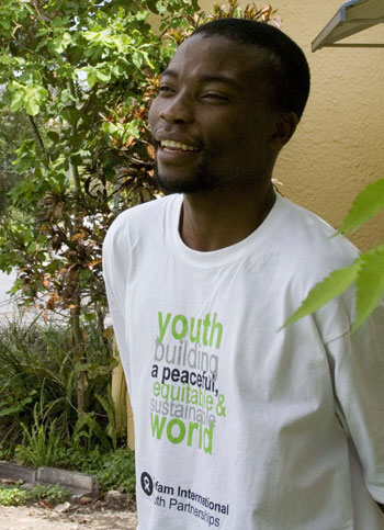 Soap opera star and Zimbabwe political activist Rassel Chisango. Photo by Mardi Lumsden