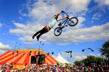 JC Epidemic biker was one of the BMX stunters performing at Easterfest.  Photo Adam Weathered