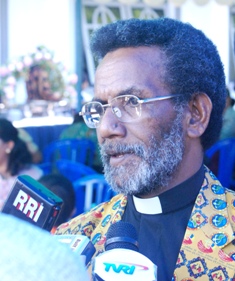 The late Moderator of the Evangelical Christian Church in the Land of Papua Rev Coriunus Berotabui MTh 