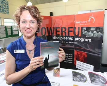 Lent Event founder and coordinator Sarah White with the 2009 Prayer Book and Bible Study