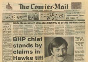 Don Whebell graces the cover of The Courier Mail in October 1989. Image courtesy of Don Whebell
