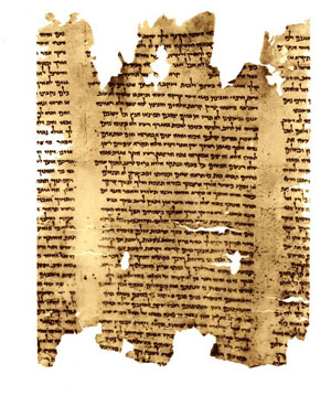 Dead Sea Scroll - part of Isaiah Scroll. Photo courtesy of Wikimedia Commons