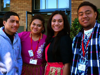 Young people at the Tongan National Conference in June.