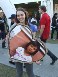 Matt Gees\' winning photo of Ellen Otte working for Compassion Australia at Easterfest 2011. Photo by Matt Gees