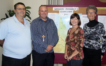 Ian Woodward, Darren King, Jenny Brown and Anne Kent are looking forward to working to rebuild runways again. Photo by Christine Bowden