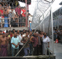 A Malaysian immigration detention camp. Photo by refugee expert Dr Graham Thom on a 2009 research trip and courtesy of Amnesty International