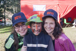 Sandra Morrison, Nathan Dick and Catherine Solomon at the Moggill and Karana Downs Day Camp. Photo by Mardi Lumsden