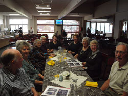 Long-term Op Shop volunteers enjoy a thank you lunch. Photo by Peter Taubner