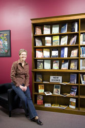 Alethea Hubley said the Trinity Theological College library is open to all Uniting Church members. Photo by Osker Lau