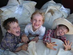 The White family children from remote Southwest Queensland are just some of the children who enjoy visits from Frontier Services. Photo courtesy of Frontier Services