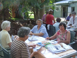 Cooroy Uniting Church members at work on a fund raising venture for the Coeliac Society last February. Photo and story courtesy of David Cramb 