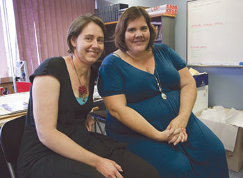 Lyndelle Gunton and Anna Lagos, ready to help. Photo by Osker Lau more information