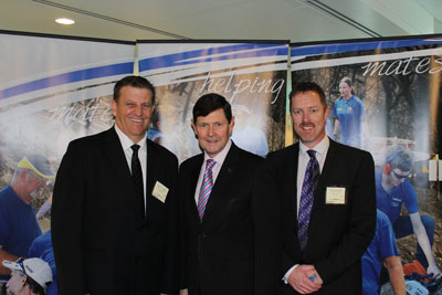 Global Care General Manager Pastor Ken Wootton, Shadow Minister for Families, Housing and Human Services, Hon Kevin Andrews MP, and Global Care National Director Pastor Peter Pilt at the launch of National Others Week, Parliament House, Canberra