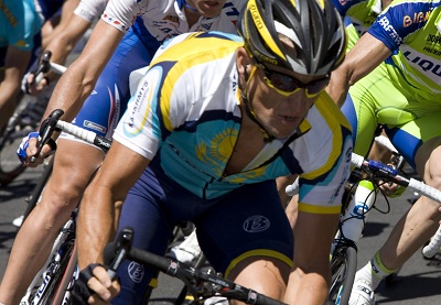 Lance Armstrong during the Tour Down Under, Adelaide 2009. Source: Paul Coster photo http://www.flickr.com/photos/paulcoster/3224582143/