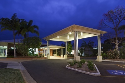 The new entrance to the refurbished Blue Care Mareeba Garden Settlement Aged Care Facility, which now also houses Blue Care Tablelands Community Care, Mareeba Day Therapy Centre and Mareeba Respite Care. Photo: Blue Care