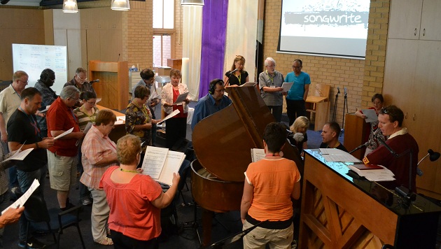 Participants at the songwrite workshop in Canberra. Photo: David MacGregor