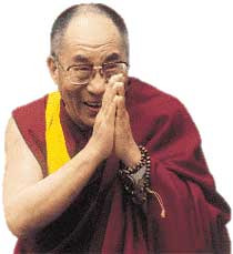 The spiritual leader of Tibetan Buddhists the Dalai Lama 