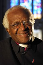 South African Nobel Peace laureate Archbishop Desmond Tutu 