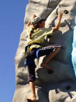 Camp Out participant reaches great heights. Photo by Stephen Kersnovske