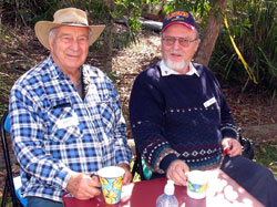 Ray McDougall from St Andrew’s Anglican and Group 61 Spiritual Adviser Rev Ron Wilson from Brisbane North Churches of Christ. Photo by Roy Hunter