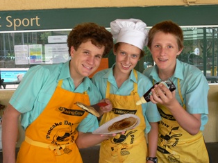 BBC boys cooking up a storm on Pancake Day