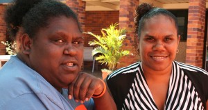 Joya Waia (Weipa) and Ellen Hobson (Bamaga) at the 2013 Grasstree Gathering in Brisbane