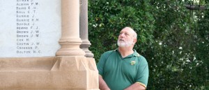 Vietnam veteran Jack Hammer at the Ithaca Memorial in Brisbane. Photo by Holly Jewell.