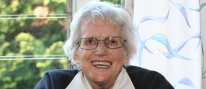 Betty Willis (Order of Australia), at her home in Blue Care Toowoomba. Photo taken by Ashley Thompson.