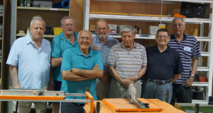 Men from the local community at the opening of the Deception Bay Men’s Shed in September 2014. Photo by Joy Killey.