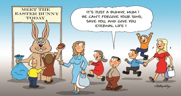Funny Easter cartoon by Phil Day.