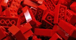 Red Lego pieces