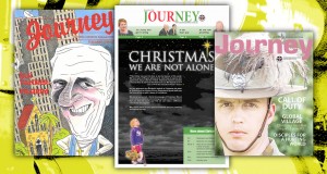 A few of our favourite covers: Journey’s first edition (February 1986); Christmas cover (December 2006); and our most recent award-winning cover (April 2013).