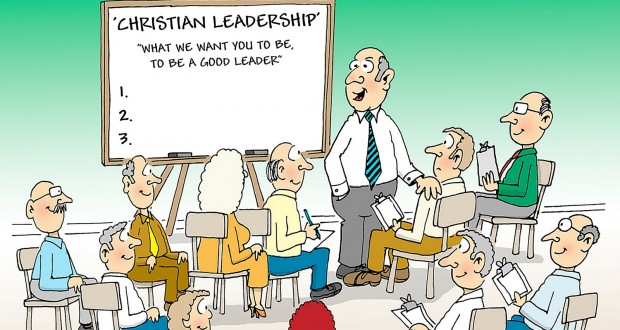 A cartoon on Christian leadership by Phil Day.