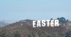 Easter in the words of the Hollywood sign. Graphic: Holly Jewell