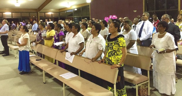 A pastoral service on 20 March at Broadwater Road Uniting Church in Brisbane for those affected by Cyclone Winston. Photo taken by David Busch.
