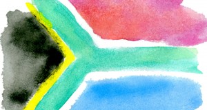 South African flag. Graphic by Holly Jewell.