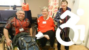 (Left to right) Uncle John Baxter, Mary Henley-Collopy and Meredith Allen attended the Exclusion and Embrace conference in Melbourne. Photo by Sue Hutchinson.