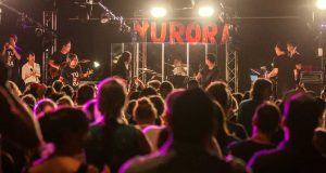 Young delegates enjoy a live musical performance at Yurora 2017. Photo: Josh Wyatt