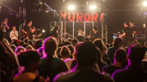 Young delegates enjoy a live musical performance at Yurora 2017. Photo: Josh Wyatt