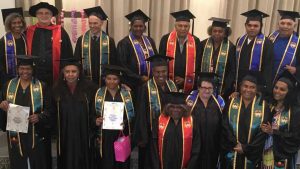 Rev Dr Rob Brennan (second from left, back row) with the 2016 Theology and Ministry graduation class at Wontulp-Bi-Buya College Cairns. Photo: Supplied